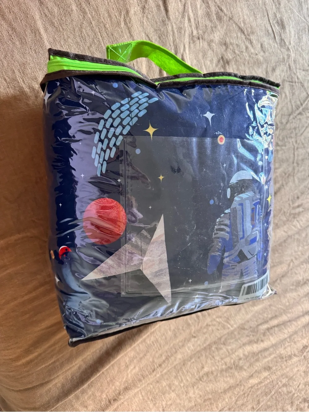 Space-Themed Navy Comforter Set with 2 Pillow Cases Astronaut Print